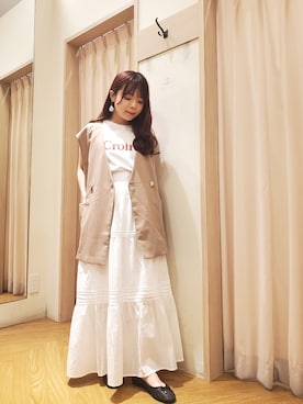 「アイテム（その他アウター、ブラウン系）」を使った、𝚝𝚊𝚖𝚊𝚖𝚒さん（レディース・148cm）の夏コーディネート