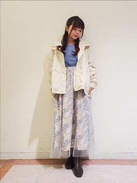 「Te chichi TERRASSE（テチチテラス）のアイテム（ブルゾン）」を使った、𝚝𝚊𝚖𝚊𝚖𝚒さん（レディース・148cm）の秋コーディネート