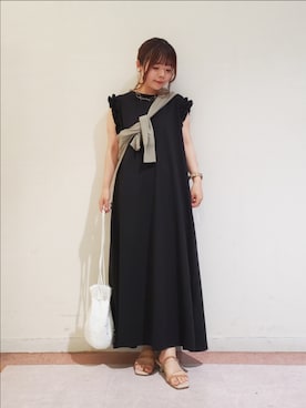 「Te chichi TERRASSE（テチチテラス）のアイテム（ワンピース/ドレス）」を使った、𝚝𝚊𝚖𝚊𝚖𝚒さん（レディース・148cm）の夏コーディネート