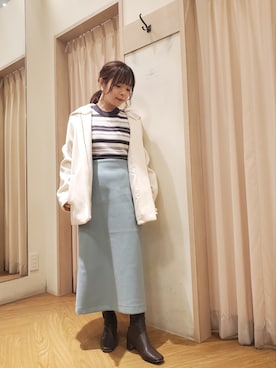 「Te chichi TERRASSE（テチチテラス）のアイテム（その他アウター）」を使った、𝚝𝚊𝚖𝚊𝚖𝚒さん（レディース・148cm）の冬コーディネート