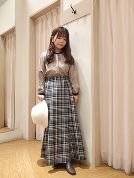 「Te chichi TERRASSE（テチチテラス）のアイテム（帽子）」を使った、𝚝𝚊𝚖𝚊𝚖𝚒さん（レディース・148cm）の秋コーディネート