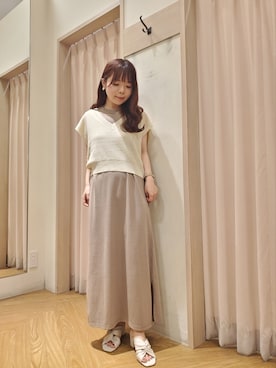 「Te chichi TERRASSE（テチチテラス）のアイテム（アクセサリー）」を使った、𝚝𝚊𝚖𝚊𝚖𝚒さん（レディース・148cm）の夏コーディネート