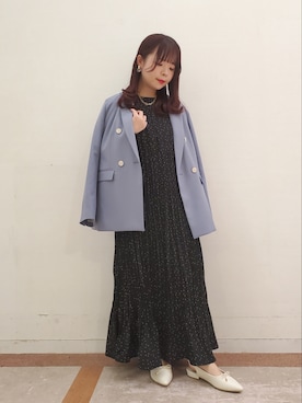 「Te chichi（テチチ）のアイテム（テーラードジャケット）」を使った、𝚝𝚊𝚖𝚊𝚖𝚒さん（レディース・148cm）の春コーディネート