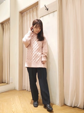 「Te chichi TERRASSE」｜「アイテム（パンツ）」を使った、𝚝𝚊𝚖𝚊𝚖𝚒さん（レディース・148cm）の秋コーディネート