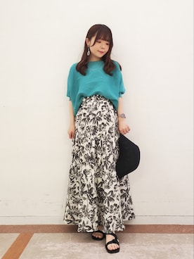 「Te chichi TERRASSE（テチチテラス）のアイテム（帽子）」を使った、𝚝𝚊𝚖𝚊𝚖𝚒さん（レディース・148cm）の春コーディネート