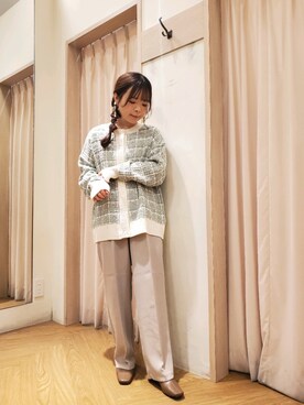「Te chichi TERRASSE」｜「アイテム（パンツ）」を使った、𝚝𝚊𝚖𝚊𝚖𝚒さん（レディース・148cm）の冬コーディネート