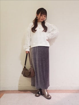 「Te chichi TERRASSE（テチチテラス）のアイテム（ブーツ）」を使った、𝚝𝚊𝚖𝚊𝚖𝚒さん（レディース・148cm）の秋コーディネート