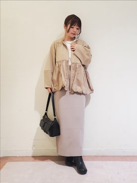 「Te chichi TERRASSE（テチチテラス）のアイテム（ジャケット/アウター）」を使った、𝚝𝚊𝚖𝚊𝚖𝚒さん（レディース・148cm）の秋コーディネート