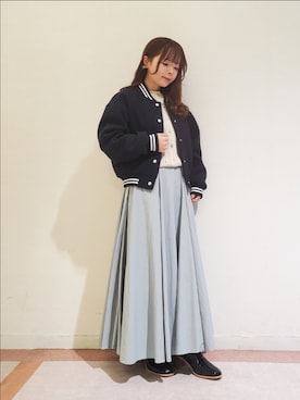 「Te chichi（テチチ）のアイテム（ブルゾン）」を使った、𝚝𝚊𝚖𝚊𝚖𝚒さん（レディース・148cm）の冬コーディネート