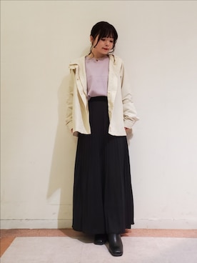 「Te chichi TERRASSE（テチチテラス）のアイテム（ブルゾン）」を使った、𝚝𝚊𝚖𝚊𝚖𝚒さん（レディース・148cm）の秋コーディネート