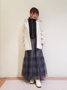 「Te chichi TERRASSE（テチチテラス）のアイテム（その他アウター）」を使った、𝚝𝚊𝚖𝚊𝚖𝚒さん（レディース・148cm）の秋コーディネート