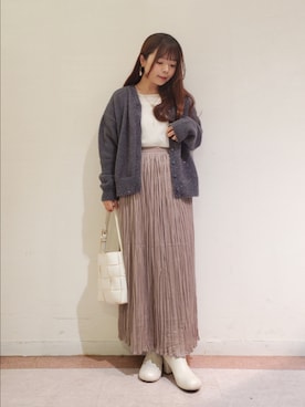 「Te chichi TERRASSE（テチチテラス）のアイテム（ブーツ）」を使った、𝚝𝚊𝚖𝚊𝚖𝚒さん（レディース・148cm）の秋コーディネート