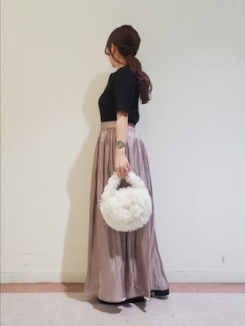 「アイテム（ハンドバッグ）」を使った、𝚝𝚊𝚖𝚊𝚖𝚒さん（レディース・148cm）の秋コーディネート