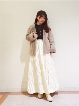 「Te chichi（テチチ）のアイテム（ブルゾン）」を使った、𝚝𝚊𝚖𝚊𝚖𝚒さん（レディース・148cm）の冬コーディネート