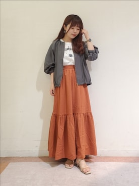 「Te chichi TERRASSE（テチチテラス）のアイテム（ジャケット/アウター）」を使った、𝚝𝚊𝚖𝚊𝚖𝚒さん（レディース・148cm）の夏コーディネート