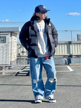 「THE NORTH FACE（ザノースフェイス）のザ・ノース・フェイス メンズダウンジャケット / ヌプシジャケット（ダウンジャケット/コート）」を使った、DAIGOさん（メンズ・166cm）の冬コーディネート