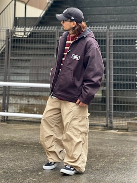 「SKOOKUM（スクーカム）のアイテム（トップス）」を使った、DAIGOさん（メンズ・166cm）の冬コーディネート