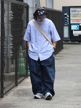 「ANGLAN（アングラン）のアイテム（パンツ）」を使った、DAIGOさん（骨格ナチュラル・メンズ・166cm）の夏コーディネート