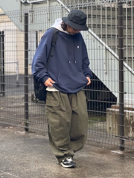 「ANGLAN（アングラン）のアイテム（パンツ）」を使った、DAIGOさん（メンズ・166cm）の冬コーディネート