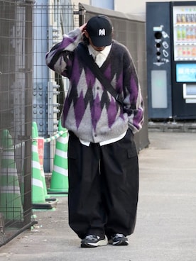 「ANGLAN（アングラン）のアイテム（パンツ）」を使った、DAIGOさん（メンズ・166cm）の秋コーディネート