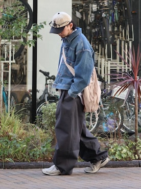 「ANGLAN（アングラン）のアイテム」を使った、DAIGOさん（メンズ・166cm）の春コーディネート