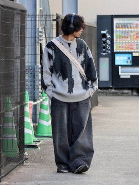 「ANGLAN（アングラン）のアイテム（パンツ）」を使った、DAIGOさん（メンズ・166cm）の秋コーディネート