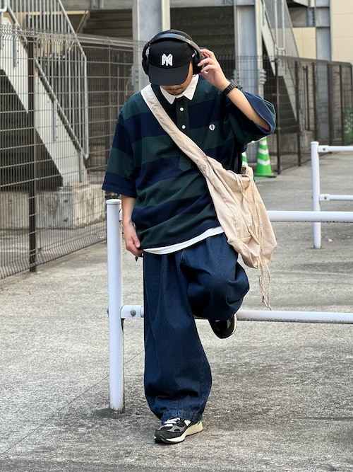 ANGLAN-Stone Vintage Denim Balloon Pants アングラン デニム