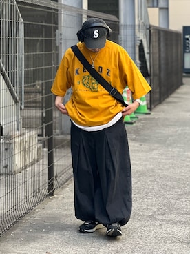 「ANGLAN（アングラン）のアイテム（パンツ）」を使った、DAIGOさん（メンズ・166cm）の春コーディネート