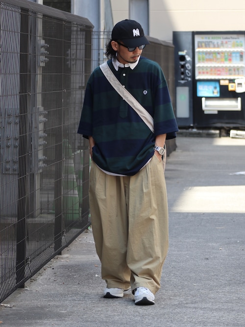 ANGLAN（アングラン）の「ANGLAN-Stripe Wappen PK Half Shirt