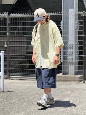 「FRUIT OF THE LOOM（フルーツオブザルーム）のアイテム（レッグウェア）」を使った、DAIGOさん（メンズ・166cm）の夏コーディネート