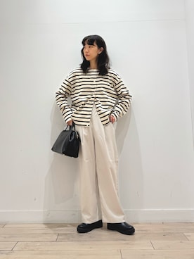 「アイテム（カーディガン/ボレロ、その他）」を使った、くどうさん（レディース・157cm）の秋コーディネート