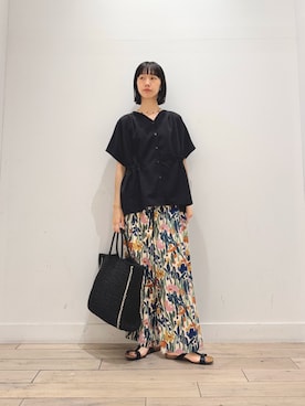 「PLAKTON（プラクトン）のアイテム」を使った、くどうさん（レディース・157cm）の夏コーディネート