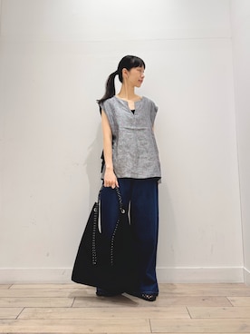 「RODE SKO（ロデスコ）のアイテム」を使った、くどうさん（レディース・157cm）の春コーディネート