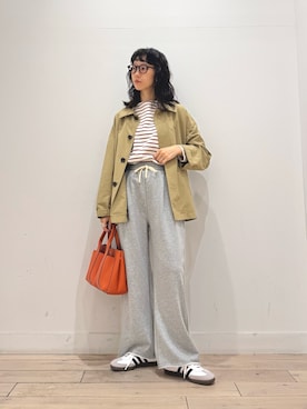 「アイテム（ステンカラーコート）」を使った、くどうさん（レディース・157cm）の秋コーディネート