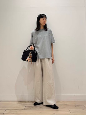 「アイテム（ボストンバッグ）」を使った、くどうさん（レディース・157cm）の夏コーディネート