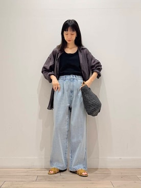 「アイテム（タンクトップ）」を使った、くどうさん（レディース・157cm）の夏コーディネート
