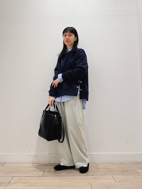 「アイテム（バレエシューズ）」を使った、くどうさん（レディース・157cm）の秋コーディネート