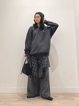 「アイテム（ニットキャップ/ビーニー）」を使った、くどうさん（レディース・157cm・30代）の秋コーディネート