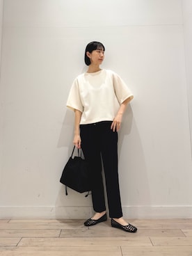 「RODE SKO（ロデスコ）のアイテム（バッグ）」を使った、くどうさん（レディース・157cm）の春コーディネート