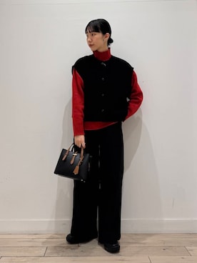 「URBAN RESEARCH DOORS（アーバンリサーチドアーズ）のタートルネックニット（ニット/セーター）」を使った、くどうさん（レディース・157cm）の冬コーディネート