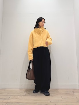 「ボアジャケット」｜くどうさん（レディース・157cm）の秋コーディネート