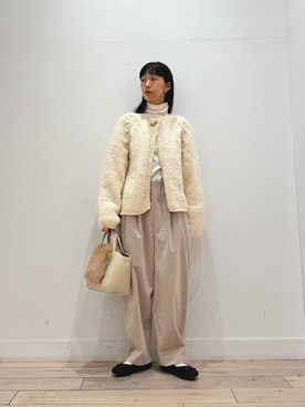 「アイテム（バレエシューズ）」を使った、くどうさん（レディース・157cm）の秋コーディネート