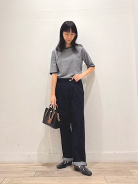 「アイテム（ローファー）」を使った、くどうさん（レディース・157cm・30代）の夏コーディネート