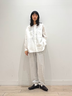 「アイテム（スウェットパンツ）」を使った、くどうさん（レディース・157cm）の秋コーディネート