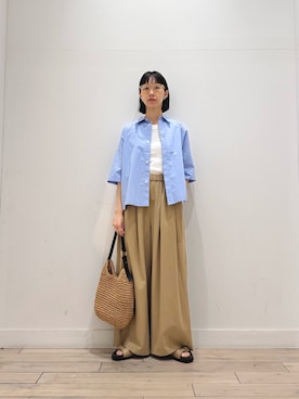 「RODE SKO（ロデスコ）のアイテム」を使った、くどうさん（レディース・157cm）の夏コーディネート