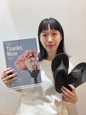 「URTECH」｜「アイテム（帽子）」を使った、くどうさん（レディース・157cm）の春コーディネート