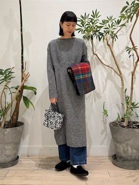 「doors」｜「アイテム（スリッポン）」を使った、くどうさん（レディース・157cm）の冬コーディネート