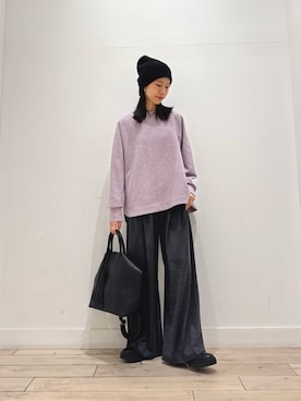 「アイテム（トートバッグ）」を使った、くどうさん（レディース・157cm・30代）の秋コーディネート