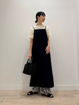 「フラワープリント」｜くどうさん（レディース・157cm）の夏コーディネート