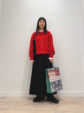 「アイテム（トートバッグ）」を使った、くどうさん（レディース・157cm・30代）の冬コーディネート